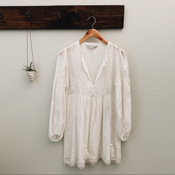 Zara Tops - Zara Boho White Peasant Top